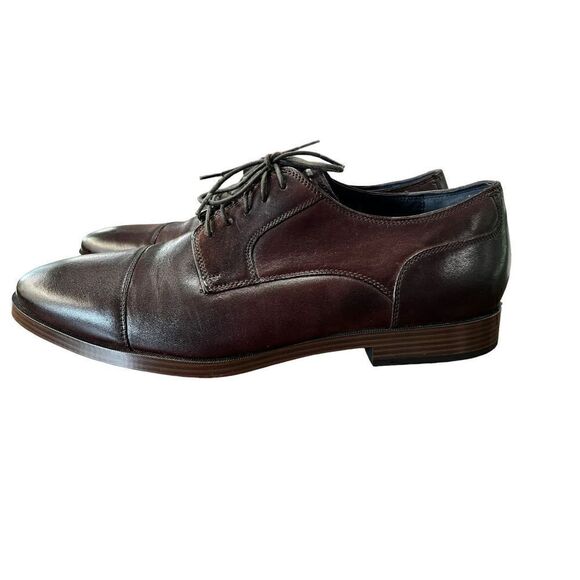 Cole Haan Men’s Harrison Grand Cap Toe Oxford British burgundy brown 12M - Picture 2 of 8
